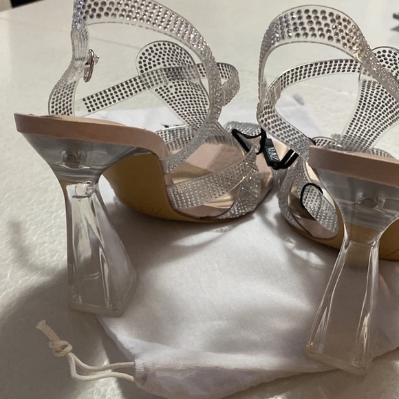 Zara VINYL HEELED CAGE TRANSPARENT SANDALS SZ US 10 EU 41 - Picture 9 of 12